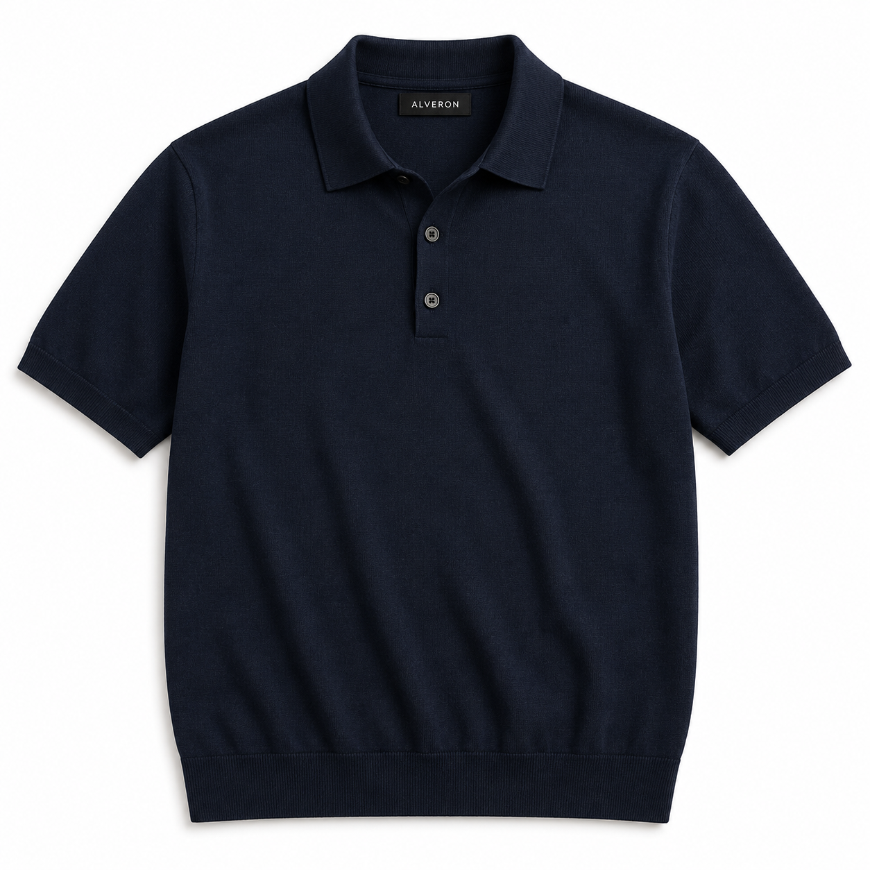 Alveron Riviera Knit Polo – Midnight Navy